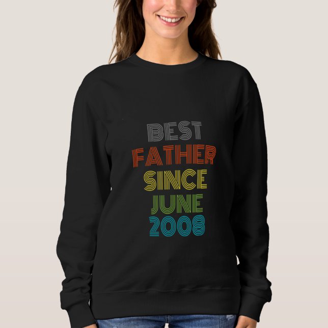 Sudadera El mejor padre desde junio de 2008 Guay Present (Anverso)