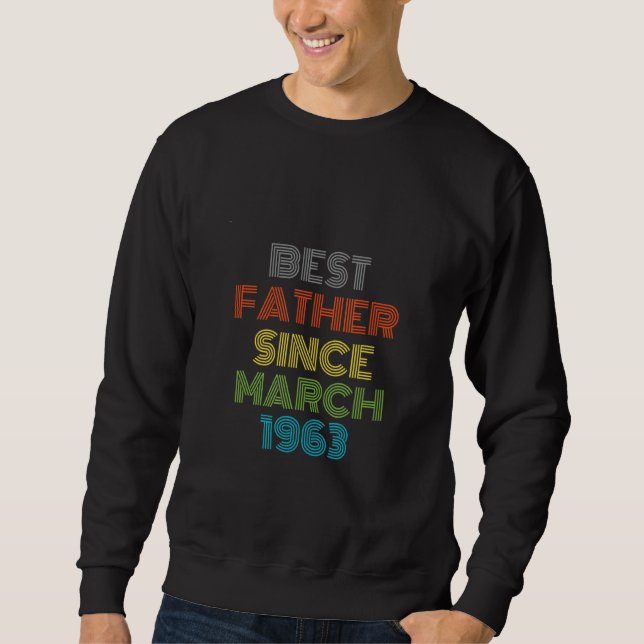 Sudadera El mejor padre desde marzo de 1963 Guay Present (Anverso)