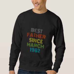 Sudadera El mejor padre desde marzo de 1982 Guay Present
