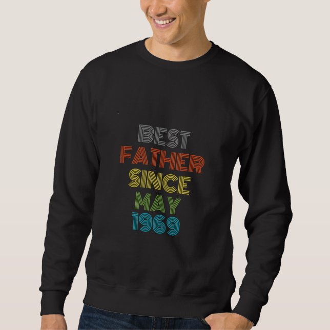 Sudadera El mejor padre desde mayo de 1969 Guay Present (Anverso)