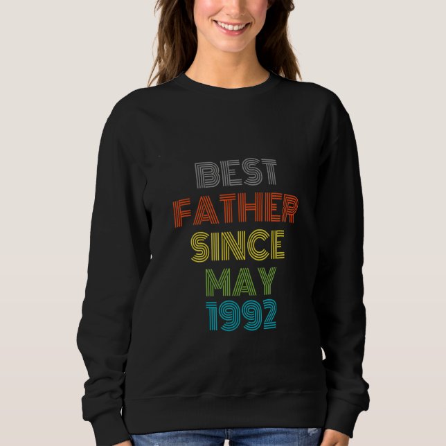 Sudadera El mejor padre desde mayo de 1992 Guay Present (Anverso)