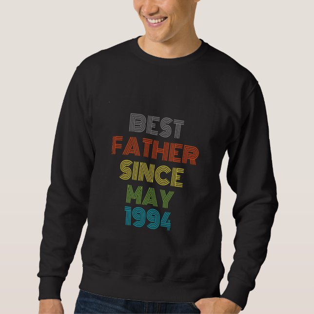 Sudadera El mejor padre desde mayo de 1994 Guay Present (Anverso)