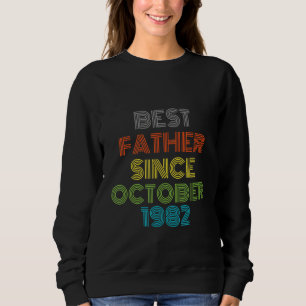 Sudadera El mejor padre desde octubre de 1982 Guay Present