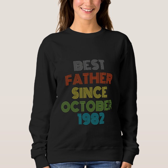 Sudadera El mejor padre desde octubre de 1982 Guay Present (Anverso)