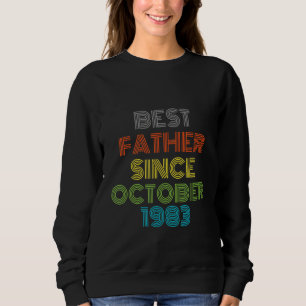 Sudadera El mejor padre desde octubre de 1983 Guay Present