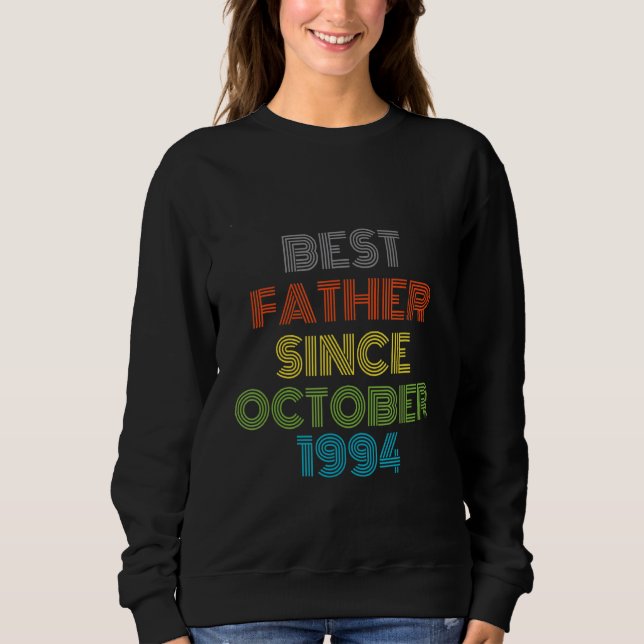Sudadera El mejor padre desde octubre de 1994 Guay Present (Anverso)