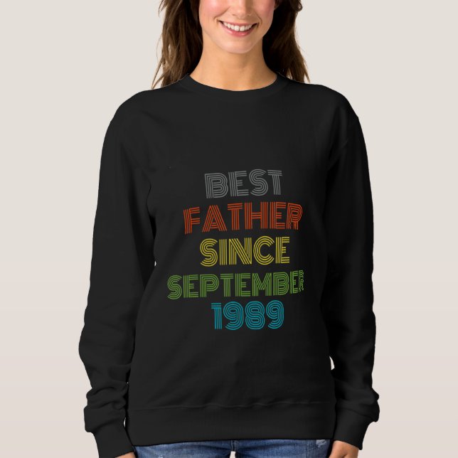 Sudadera El mejor padre desde septiembre de 1989 Guay Prese (Anverso)