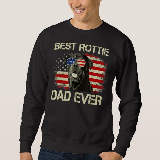 Sudadera El mejor padre rotativo de la historia del rottwei (Anverso)