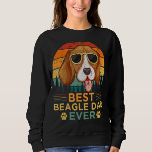Sudadera El mejor papá beagle de estilo retro masculino del