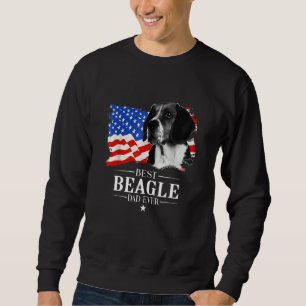 Sudadera El Mejor Papá Beagle de Hombre Bandera Americana D