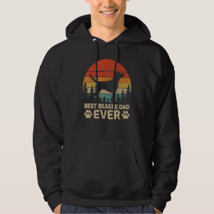 Sudadera El mejor papá beagle del padre de los hombres retr
