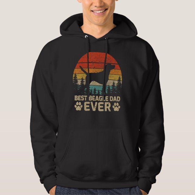Sudadera El mejor papá beagle del padre de los hombres retr (Anverso)