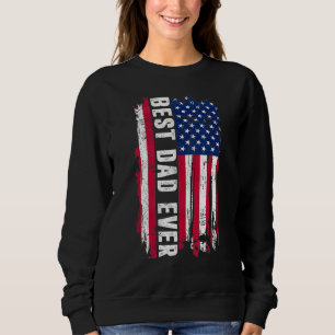Sudadera El Mejor Papá Con El Vintage Padre De La Bandera E