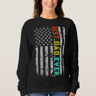 Sudadera El mejor papá con la bandera estadounidense para e