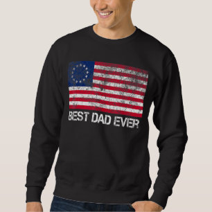 Sudadera El Mejor Papá Con La Bandera Estadounidense Y Las 
