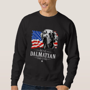 Sudadera El Mejor Papá Dálmata Americano Bandera de Estados
