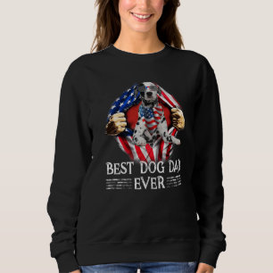Sudadera El Mejor Papá Dálmata Nunca Bandera Estadounidense