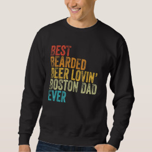 Sudadera El mejor papá de Boston Terrier amante de la cerve