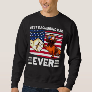 Sudadera El mejor papá de Dachshund jamás vintage Dachshund