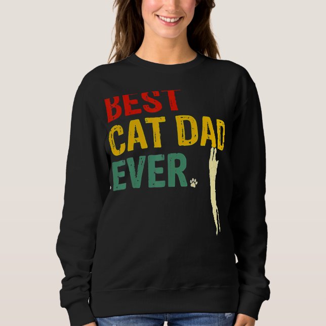 Sudadera El mejor papá de gato es el día del padre del gato (Anverso)