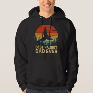 Sudadera El mejor papa de loro retro de los hombres jamás p