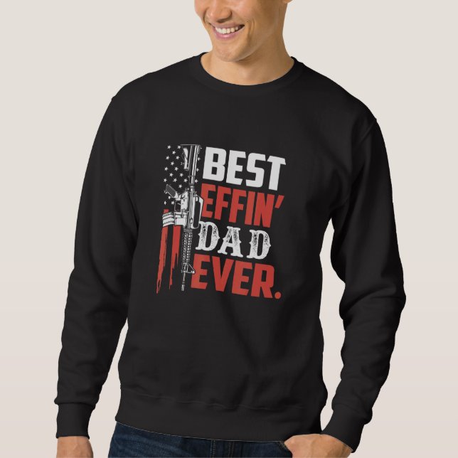 Sudadera El mejor papá de los hombres, papá, derechos de ar (Anverso)