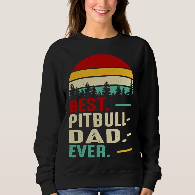 Sudadera El mejor papá de Pitbull es el extraño padre retro (Anverso)