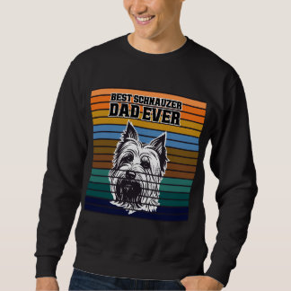 Sudadera El Mejor Papá de Schnauzer Retro Vintage Día del P