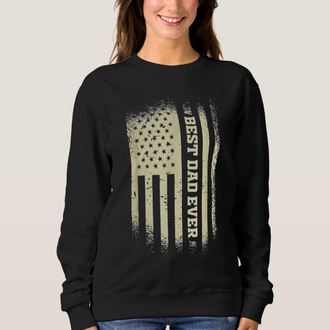 Sudadera El mejor papá del día del padre con la bandera est (Anverso)