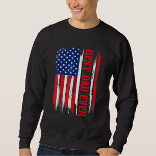 Sudadera El mejor papá del día del padre con la bandera est