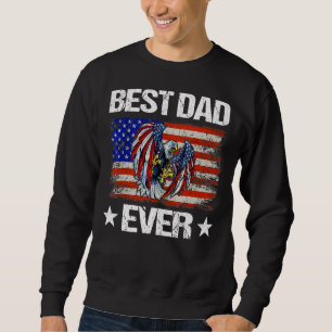 Sudadera El mejor papá del día del padre es patriota de ban