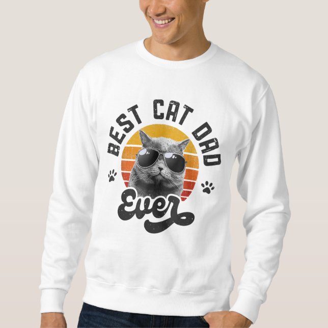 Sudadera El mejor papá del gato es siempre divertido, papá  (Anverso)