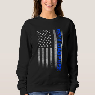 Sudadera El mejor papá del mundo con la bandera de EE. UU. 