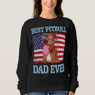 Sudadera El mejor papa del perro de Pitbull feliz padre del