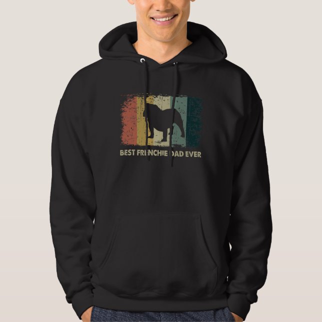 Sudadera El mejor papá francés jamás papi perro Bulldog fra (Anverso)