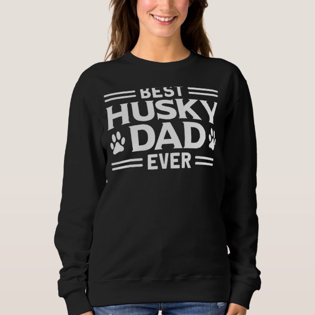 Sudadera El mejor papá Husky es el dueño del perro (Anverso)