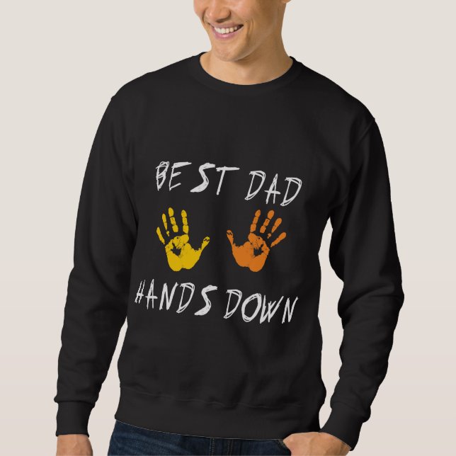 Sudadera El mejor papá impone la camiseta (Anverso)