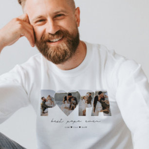 Sudadera El mejor papá jamás 4 Collage de fotos para papá o