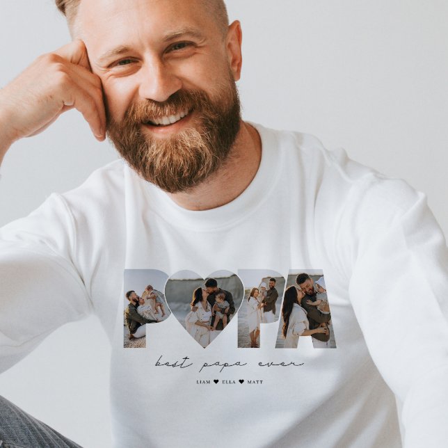 Sudadera El mejor papá jamás 4 Collage de fotos para papá o (Subido por el creador)