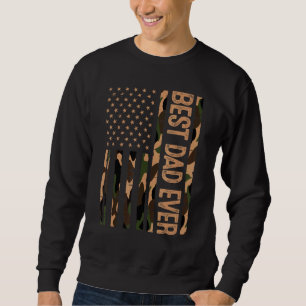 Sudadera El mejor papá jamás la bandera estadounidense para