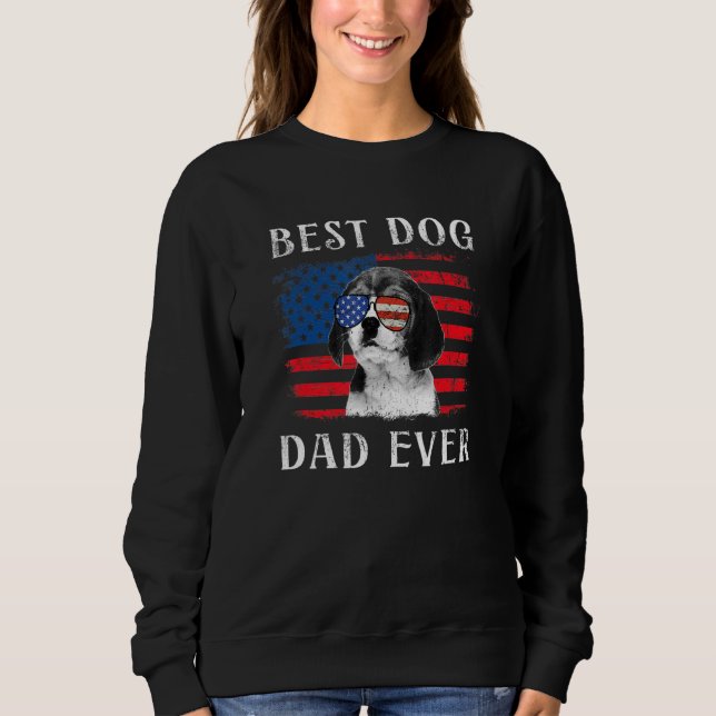 Sudadera El Mejor Papá Perro De Los Hombres Nunca Beagle La (Anverso)
