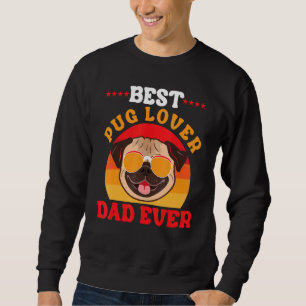 Sudadera El mejor papá pug de los hombres de la bandera est