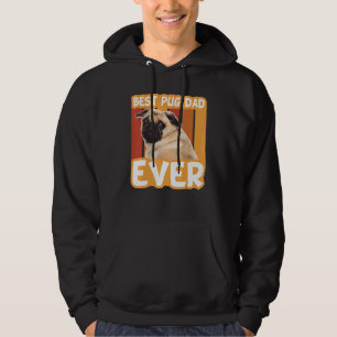 Sudadera El mejor papá pug de los hombres de la bandera est