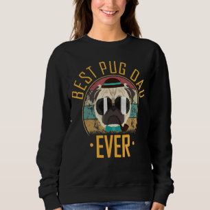 Sudadera El mejor papá pug del día del padre de los hombres