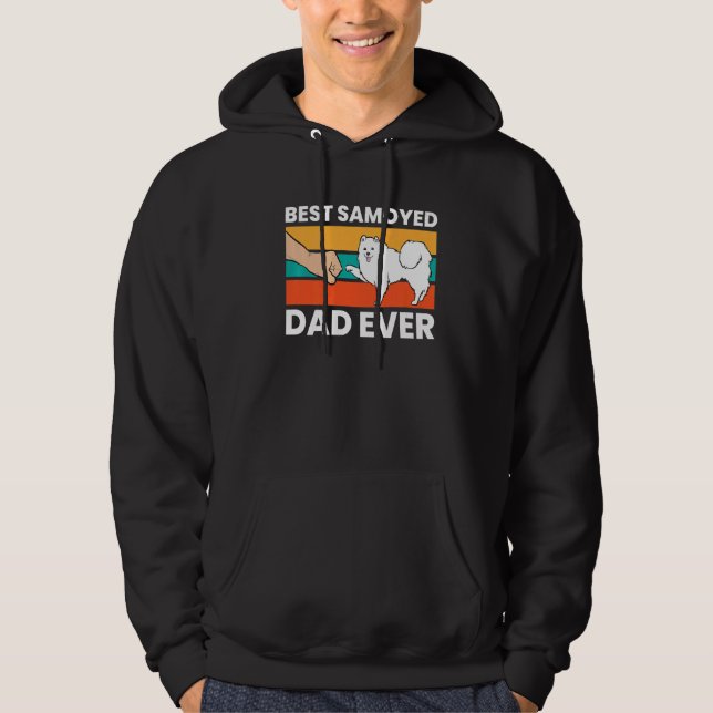 Sudadera El mejor papá Samoyed siempre lindo Samoyed (Anverso)