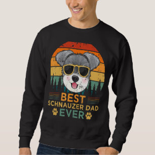 Sudadera El mejor papa Schnauzer de estilo retro masculino