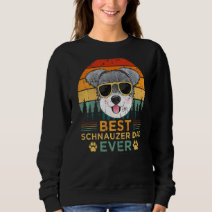 Sudadera El mejor papa Schnauzer de estilo retro masculino