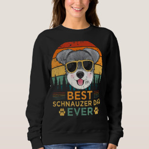 Sudadera El mejor papa Schnauzer de estilo retro masculino