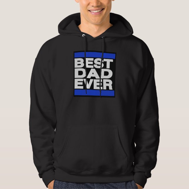 Sudadera El mejor papá siempre azul (Anverso)