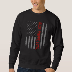 Sudadera El Mejor Pappy de Hombre Nunca Bandera Americana P
